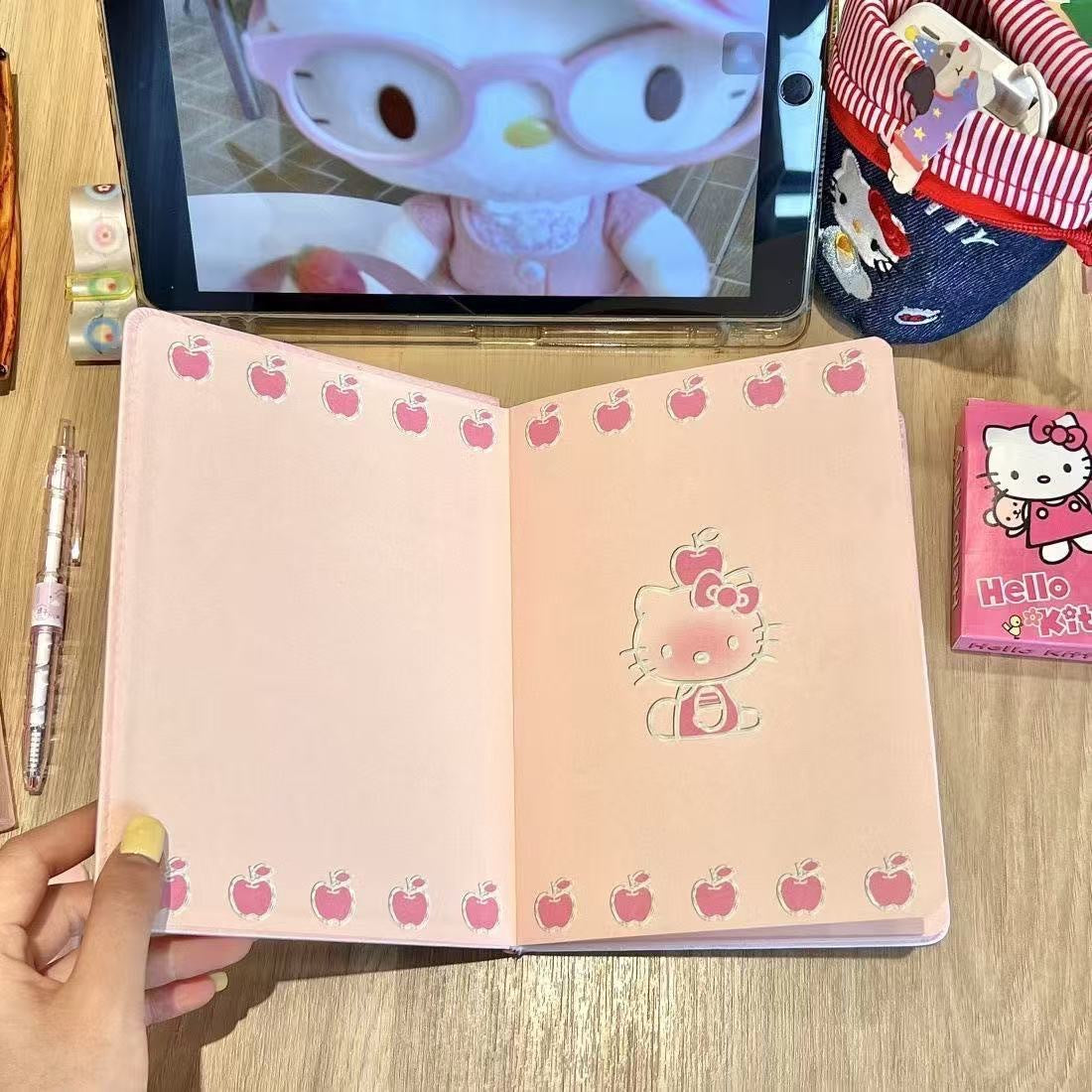 Hello Kitty A5 PU leather surface Laser Notebook
