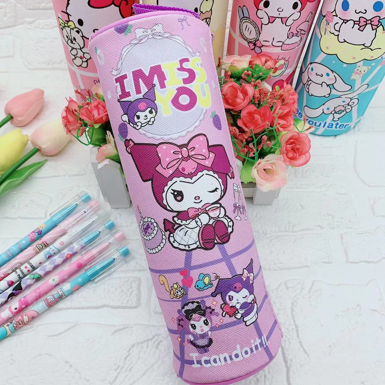 Kuromi Melody Cylindrical Stitch pencil case