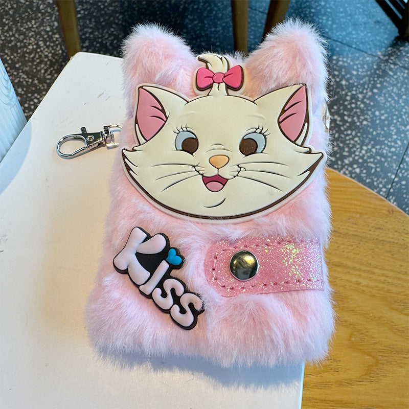 Pink Marie Cat Plush Notepad